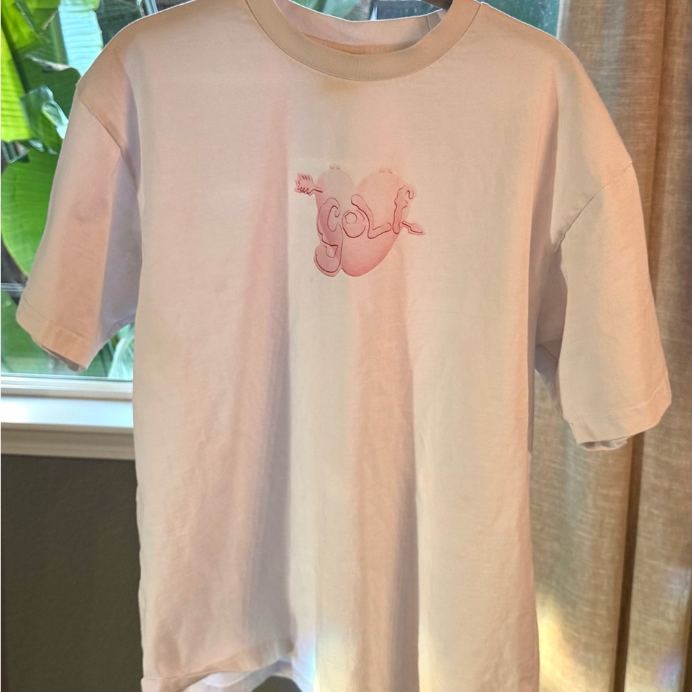 Golf Wang Cupid Heart Tee, White / Pink, Size Large